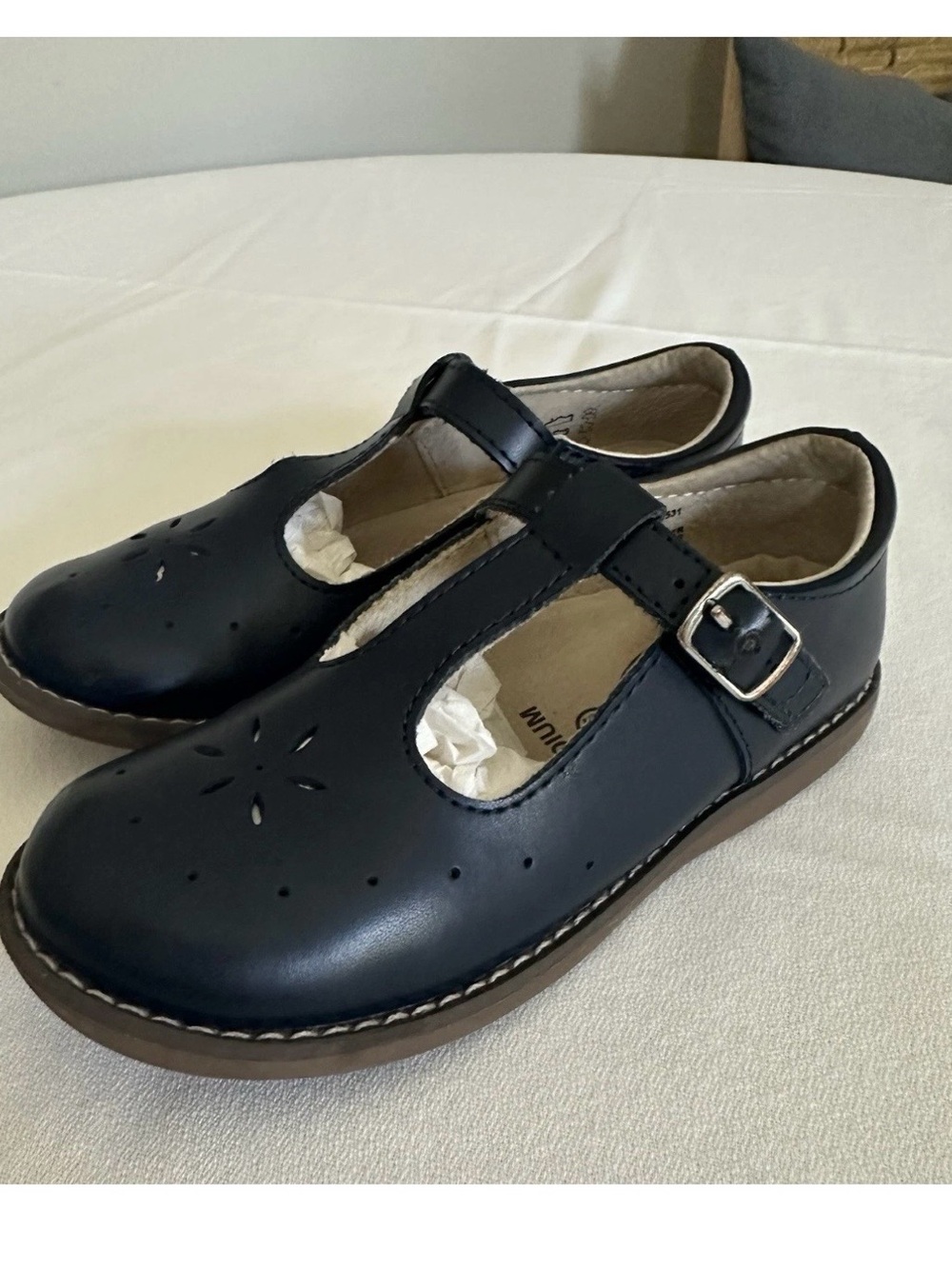 FootMates Black T-Strap Mary Jane with Buckle